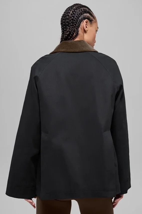 Twill Barn Jacket – Black/Espresso