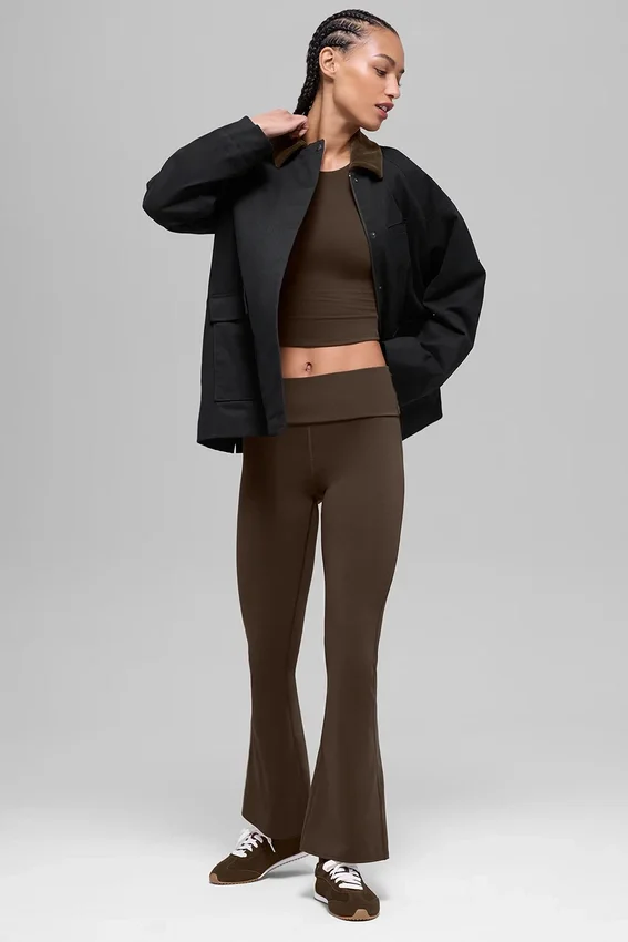 Twill Barn Jacket – Black/Espresso