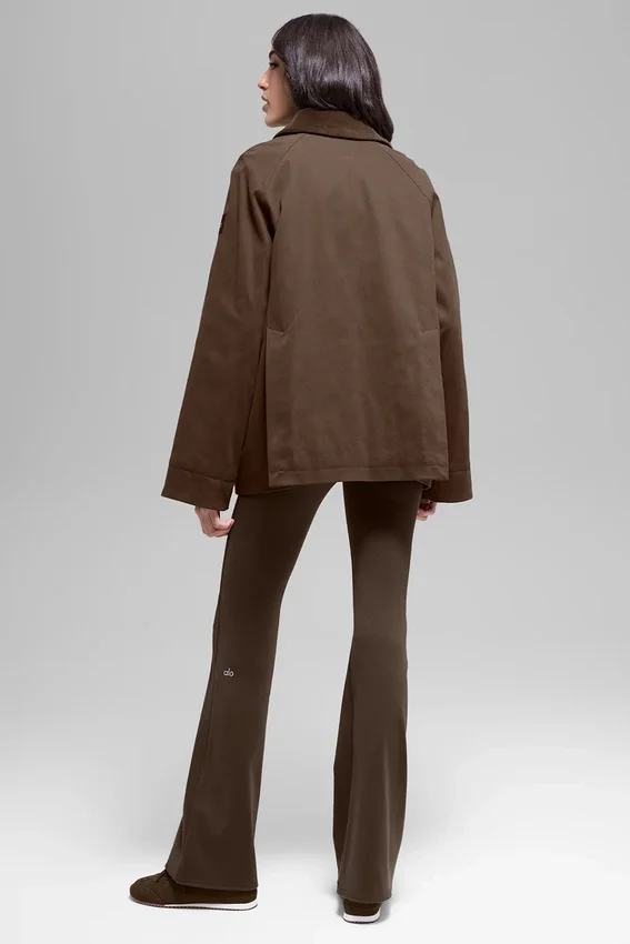 Twill-jackor i lantlig stil – Espresso