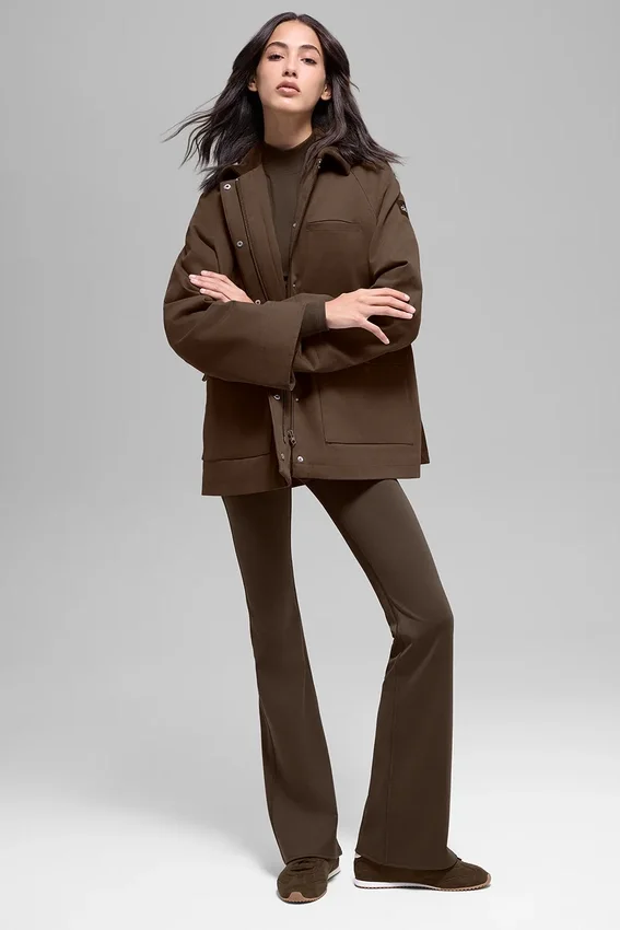 Twill-jackor i lantlig stil – Espresso