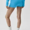Ull- och kashmirshorts med ribbade detaljer – Noble – azurblå