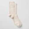 Unisex halvhög diskret strumpa – benvit