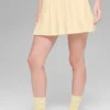 Unisex halvhög retro-strumpor – Candlelight Yellow/White