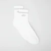 Unisex halvhög retro-strumpor – Vit/Titanium