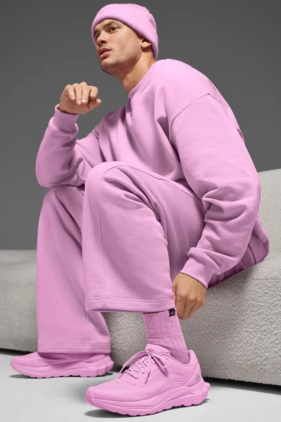 Unisex halvhög scrunch-strumpa – Candy Heart Pink