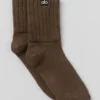 Unisex halvhög scrunch-strumpor – Espresso