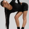Unisex halvhög scrunch-strumpor – svart