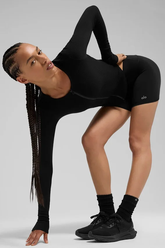 Unisex halvhög scrunch-strumpor – svart