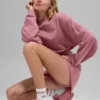 Unisex halvhög Throwback-strumpa – Vit/rosa vildros