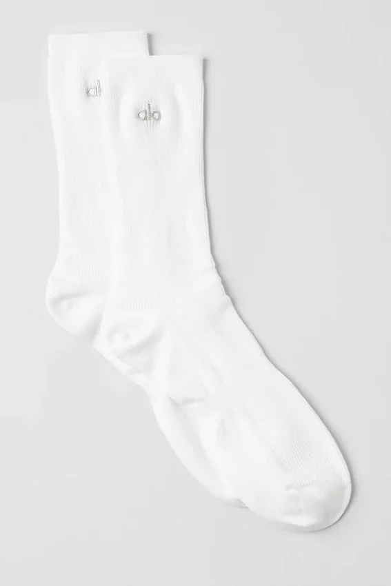 Unisex halvhöga diskreta strumpor – vit