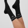 Unisex halvhöga prestationsstrumpor – svart