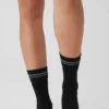 Unisex halvhöga prestationsstrumpor – svart