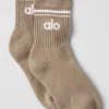 Unisex halvhöga retro-strumpor – Gravel/vit
