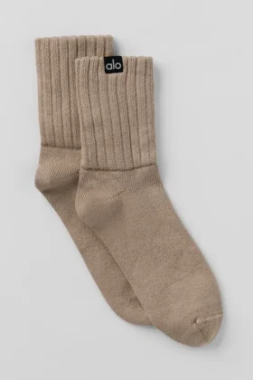 Unisex halvhöga scrunch-strumpor – Gravel