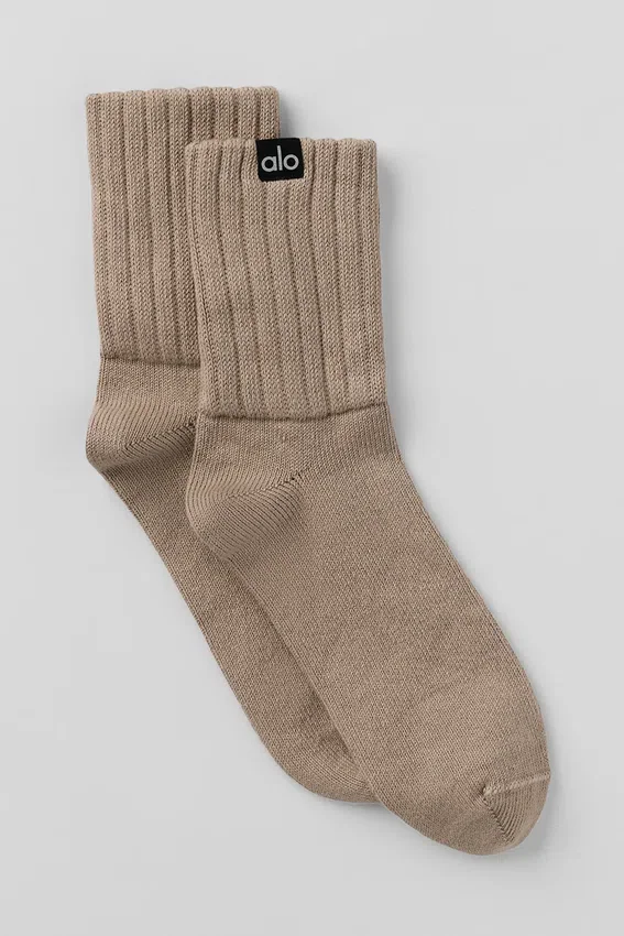 Unisex halvhöga scrunch-strumpor – Gravel