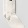 Unisex halvhöga scrunch-strumpor – Ivory