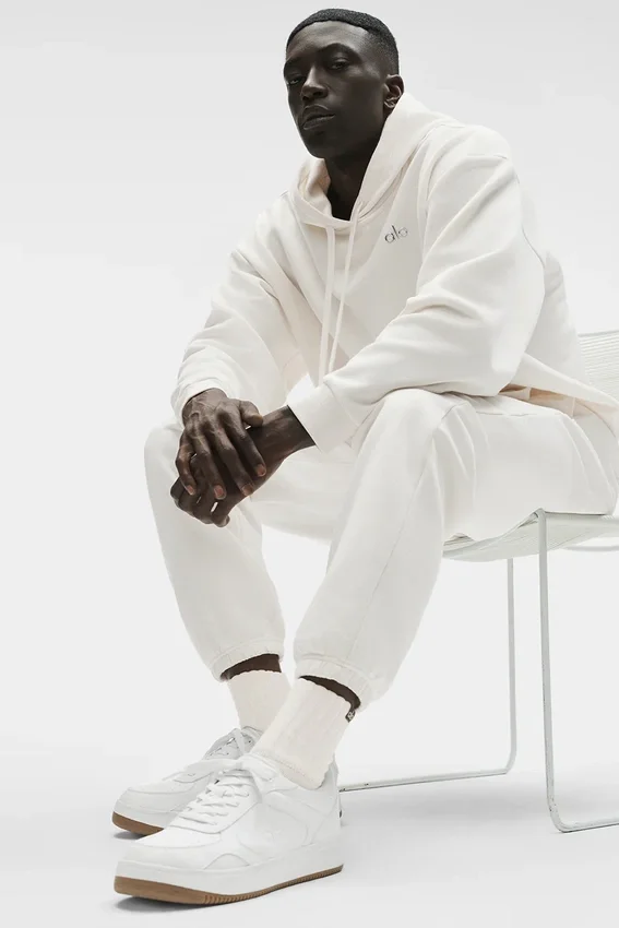 Unisex halvhöga scrunch-strumpor – Ivory