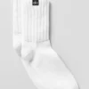 Unisex halvhöga scrunch-strumpor – White