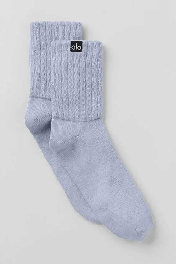 Unisex halvhöga scrunch-strumpor – Winter Frost