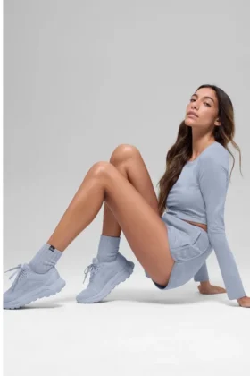 Unisex halvhöga scrunch-strumpor – Winter Frost