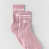 Unisex halvhöga Throwback-strumpor – Vintage rosa/vit