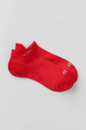 Unisex Performance Tab-strumpor – klarröd