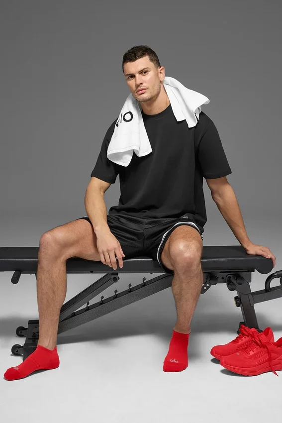 Unisex Performance Tab-strumpor – klarröd