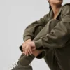 Unisex-strumpor i halvhög modell i retro-stil – olivträd/svart
