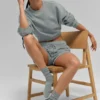 Unisex-strumpor med halvhög krage i diskret design – Lunar Grey