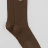Unisex-strumpor med halvhög skaft – diskret design – espressofärg