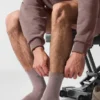 Unisex-strumpor med halvhög skaft i diskret design – svampbrun