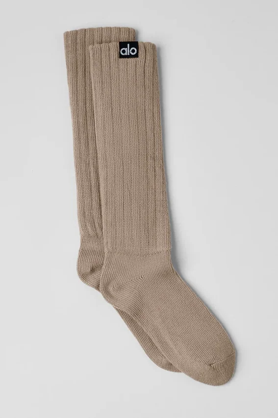 Unisex-strumpor med rynkad fot – Gravel