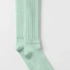 Unisex-strumpor med rynkad kant – spearmint