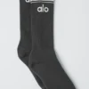 Unisex Throwback-strumpor – Anthracite/White