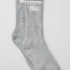 Unisex Throwback-strumpor – Athletic Heather Grey/White