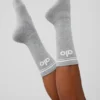 Unisex Throwback-strumpor – Athletic Heather Grey/White
