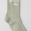 Unisex Throwback-strumpor – Limestone/White