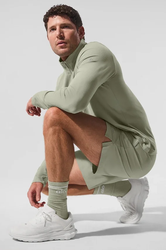 Unisex Throwback-strumpor – Limestone/White