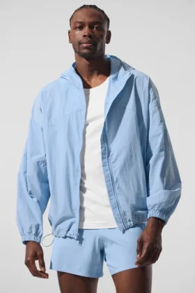 Vantage Nylon Ripstop-träningsjacka – Seashell Blue