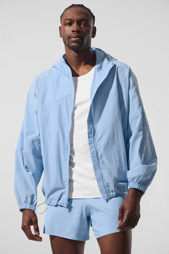 Vantage Nylon Ripstop-träningsjacka – Seashell Blue