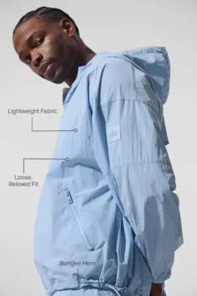 Vantage Nylon Ripstop-träningsjacka – Seashell Blue