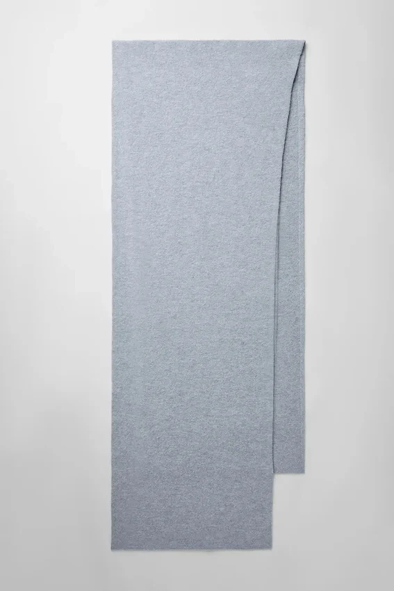Överdimensionerad halsduk i merinoull – Hazy Heather Grey