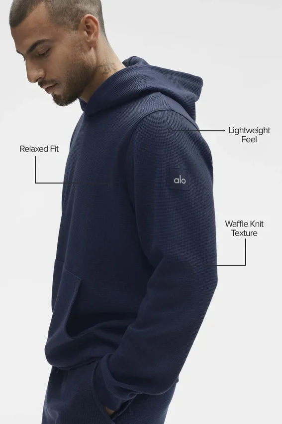 Waffle Lounge-huvtröja – Navy
