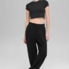 Waffle Weekend Escape Jogger – Svart