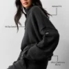 Wool Cashmere New Class 1/4 Zip-tröja – Svart
