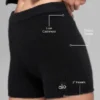 Wool Cashmere Ribbed Noble Shorts – Svart