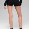 Wool Cashmere Ribbed Noble Shorts – Svart