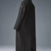 Wool Metro Long Coat – mörk melerad grå