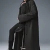 Wool Metro Long Coat – mörk melerad grå