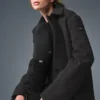 Wool Metro Long Coat – mörk melerad grå